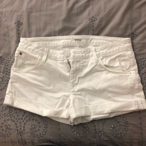 Hudson Jeans white denim shorts